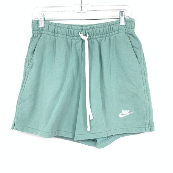 Nike Sweatshorts Womens Size Small Light Green Drawstring Waist - Picture 1 of 5